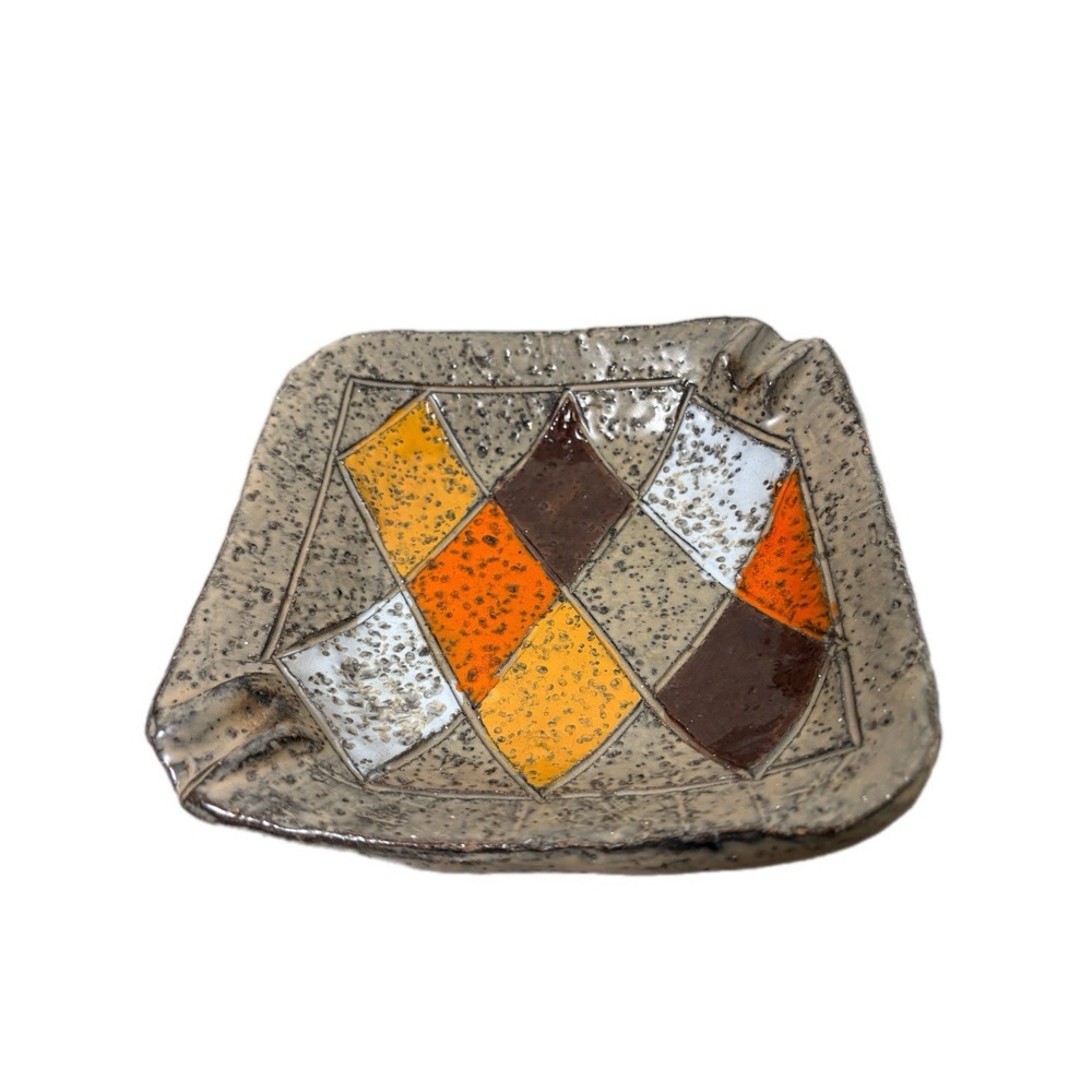 Vintage MCM RARE Aldo Londi For Bitossi 1960's Italian Multi Colored Geometric - Picture 6 of 11
